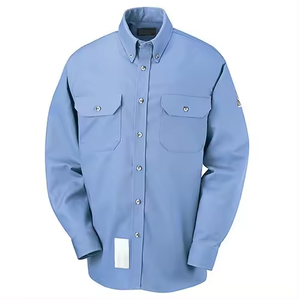 LONG Sleeve Flame Resistant Clothing Frc <strong>KHAKI</strong> Shirt Customized Color Fire Resistance <strong>Boiler</strong> <strong>Suit</strong> Shirt - Product Image 4