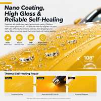 Film de protection de peinture automobile Nano Coating 7,5 mil 8,5 mil PCU PPF, 92% de brillance miroir, hydrophobe, en polycarbonate uréthane, rouleau de film transparent