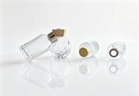 Nuevo Diseño Decorativo y Lujoso, Botella Difusora de Vidrio Transparente de 110ml, 150ml, 200ml, 250ml, Frasco de Perfume en Relieve Vacío