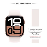 Tali Jam Tangan Pintar Silikon Lembut dengan Pengganti Kancing Gesper untuk IWatch Seri 1 hingga 12 Ultra 13 SE 3 untuk Pemakaian Sehari-hari