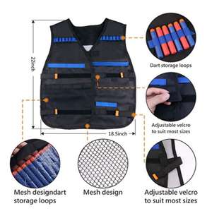Nuevo conjunto de chaleco táctico ajustable de moda con bolsa de dardos para niños y adultos - Product Image 3