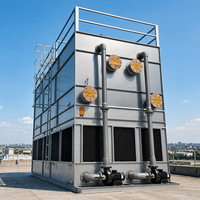 Tour de refroidissement métallique à circuit fermé Aipux, haute efficacité, pour centre de données, économie d'eau, économie d'énergie, écologique, moteur automatique