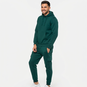 Conjunto Deportivo Unisex de 500 g/m² con Doble Cintura, Estampado Animal, Estilo Urbano, Sudadera con Capucha y Pantalones Deportivos de Invierno para Hombre, 100% Algodón - Product Image 1