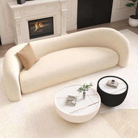 Juego de Sofá Seccional Curvo Color Crema para Sala de Estar y Recepción, Varios Sofás para Apartamento, Almacén, Centro Comercial, Hotel, Villa y Hospital