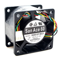 SANYO 9G0612P1M031 12VDC 0.35A 60*60*38MM 6038 6CM SANYO Kipas Pendingin Aksial Bantalan Bola Asli