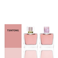 Flacon de parfum carré en verre de luxe vide, à fond épais, atomiseur de parfum, emballage personnalisé pour la fabrication de parfums, vente en gros
