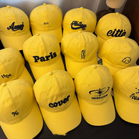Lot de 12 casquettes de baseball jaunes personnalisées brodées pour hommes et femmes – Nouveau style décontracté en coton, ajustables, pour l'été