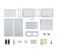 Kit de rack de serveur Waveshare HomeRack 8U en panneau de particules, boîtier de rack en alliage d'aluminium de 10 pouces, mini-rack de serveur haute compatibilité