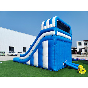 Castillo Inflable Comercial Azul con Tobogán Acuático, Parque Acuático Inflable Gigante con Piscina para Parque Acuático - Product Image 5