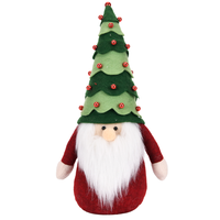 Gnome de Noël en feutre superposé avec chapeau, poupée en peluche à perles rouges, figurine debout pour la décoration de l'entrée et de la console des fêtes, vente en gros