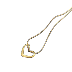 Nuovi Design 2026 di Designer Coreani, Collana Doppia con Ciondolo a Cuore Personalizzato in Acciaio Inox Placcato Oro 18K - Product Image 1