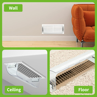 Lakeso 4x10 pouces Déflecteur d'air et de chaleur Évent de sol solide Couvre capot Déflecteur d'air magnétique pour HVAC