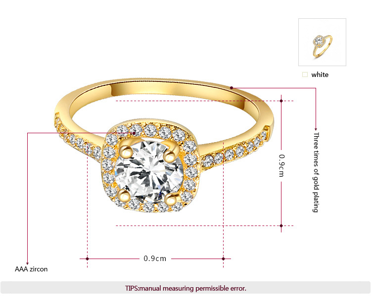 Bague Solitaire Femme Acier Inoxydable Et Zircon - Anneau Mariage Fiançailles ZRC022 Neuve
