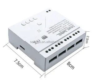 Wifi pintar Tuya WIFI 4CH + RF penguncian otomatis modul relai 4 arah sakelar pengendali jarak jauh bekerja dengan Alexa Google Home