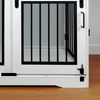 Meuble pour chien style porte de grange, en bois, avec porte coulissante, pour chiens de taille moyenne à grande, pour salon intérieur