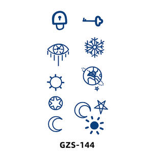 Tatuajes Temporales <span class=keywords><strong>de</strong></span> <span class=keywords><strong>loto</strong></span> negro para mujer, joyería falsa, Bohemia Tribal india, encaje, Luna, polilla, flores, colgante, tatuajes temporales - Product Image 4