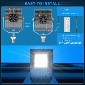 Kits de rétrofit LED Shoebox 150W 21750LM certifiés ETL DLC, qualité industrielle, 5000K, avec base E39 Mogul - Product Image 4