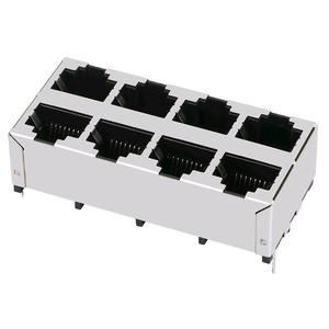 E5288-32C141-L femelle de réseau de la <span class=keywords><strong>prise</strong></span> verticale <span class=keywords><strong>RJ45</strong></span> Jack d'Ethernet de ports multiples 1x4 connecteur femelle - Product Image 6