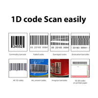 Lecteur de codes à barres QR 1D filaire USB Scanner de codes à barres laser sans fil pour la gestion des chèques bancaires