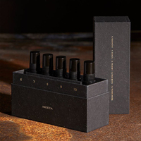 Boîte d'emballage rigide en papier personnalisée avec estampage à chaud UV pour échantillon d'huile de parfum solide, coffret cadeau de luxe pour mini-échantillons de parfum