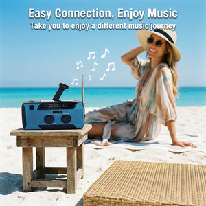 Radio solaire compacte 2000 mAh pour charger de petits appareils, idéale pour le camping en bord de mer et les aventures estivales en plein air - Product Image 3
