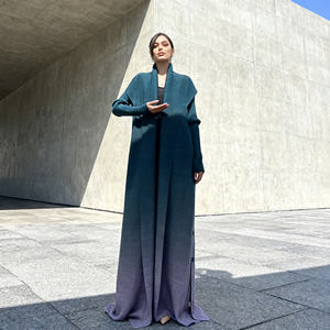 Vestido Abaya de Poliéster con Estampado Plisado de Lujo Premium para Mujeres Musulmanas, Ropa para Ocasiones Especiales, Proveedor Mayorista - Product Image 2