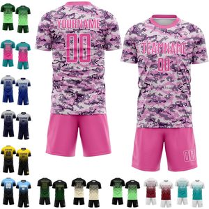 Camiseta de Fútbol Personalizada con Estampado de Camuflaje Rosa, Sublimada, Transpirable, de Secado Rápido, Unisex, con Nombre Personalizado - Product Image 4