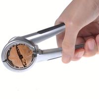Roestvrij Staal Luxe Notenkraker Milieuvriendelijke Antislip Tang Opener voor Pecannoten Hazelnoten Walnoten Natuurlijke Kleur 18*6 cm Tool