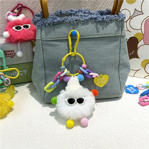 Figurines multicolores en peluche boule de charbon pendentifs sacs clés accessoires petits cadeaux - Product Image 4