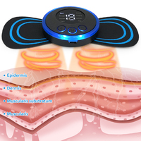 Thérapie physique électrique Unité de dizaines Massage cervical Douleur apaisante Masseur corporel Patch Mini masseur portable pour le cou et le dos