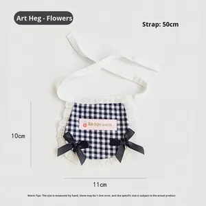 ผ้ากันเปื้อนสัตว์เลี้ยงลายการ์ตูนสไตล์เกาหลี ทำจากโพลีเอสเตอร์ สำหรับสุนัขพันธุ์บิชอนฟริเซ่ ปอมเมอเรเนียน ชุดเด็กอ่อน อุปกรณ์เสริมตุ๊กตา - Product Image 5