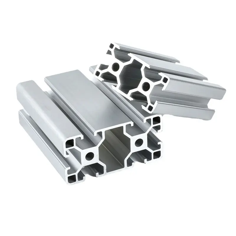4080 profil ekstrusi aluminium hitam Anodized standar Eropa 4040 profil industri aluminium 4080 slot T