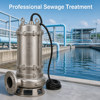 Fabricant de pompes submersibles pour eaux usées, pompe à eaux usées en acier inoxydable, submersible V250F, haute pression, drainage des eaux usées