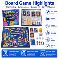 Jeux de société en carton écologiques durables de haute qualité, personnalisés, jeu de carrom/jeu de table, éducatif, portable, boîte cadeau