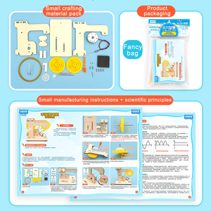 Houten doe-het-zelf handaangedreven generator - Technologie Natuurkunde Wetenschapsexperiment Kleine uitvinding Leermiddel voor onderwijs STEM Speelgoed - Product Image 5