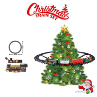 Jouet de voie ferrée pour arbre de Noël à piles avec lumière et musique pour enfants HN972722
