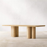 Table à manger extensible en bois massif moderne RH OSLO, assemblée, petite, pour la maison et les restaurants, ensemble de meubles de salle à manger