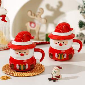 Tasse magique de Noël en forme de bonhomme de neige, mignonne, créative, en céramique, pour boire du café ou de l'eau - Product Image 2