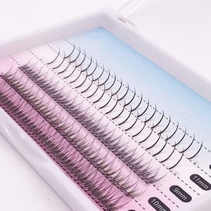 Extensions de faux-cils animaux, cheveux féeriques, queue de poisson, fleurs mélangées, cinq rangées, naturels, fins, doux, greffés avec une fleur - Product Image 2