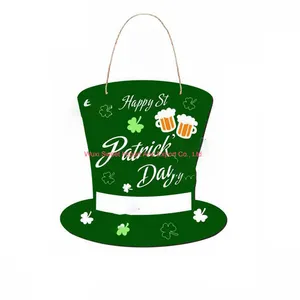 Groothandel St Patricks Dag Decoraties Borden Shamrock Lucky Klaver Truck Blije Deur Krans Hanger Hout Borden Decor