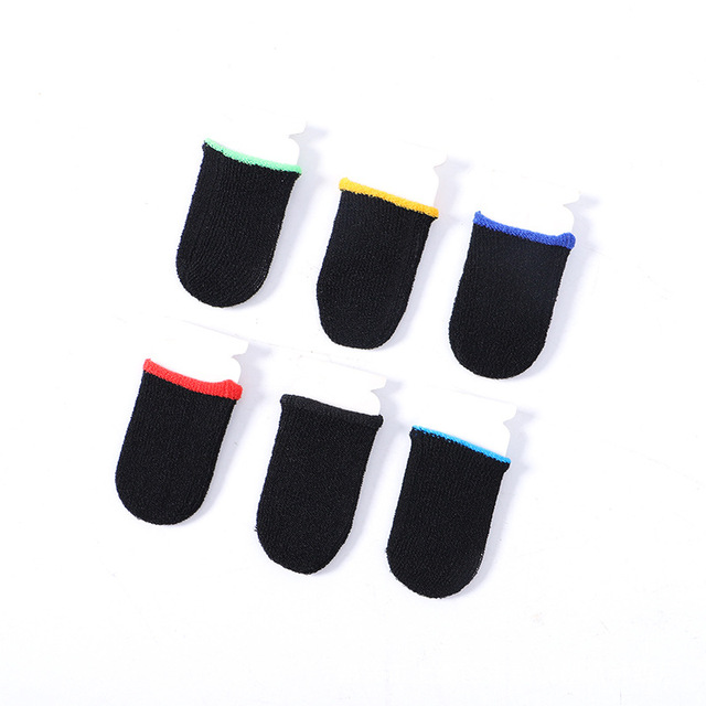 Custom Non-Slip Sweatproof Silver Fiber Carbon Fiber Fingertips Touch Screen Gaming Finger Sleeve Phone Finger Sleeve