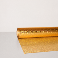 Feuille de marquage à chaud holographique laser argent-or, PET écologique, papier réactif à effet arc-en-ciel pour l'impression d'emballages