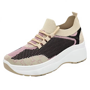 Zapatos de mujer con cordones, zapatillas casuales para hombre, ligeras, resistentes, transpirables, estilo walking, zapatos casuales robustos para exteriores - Product Image 1