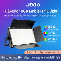 Panneau lumineux LED RVB pleine couleur 200W avec contrôle intelligent de la température, DMX dimmable, lumière d'appoint pour studio de cinéma et streaming en direct, IRC