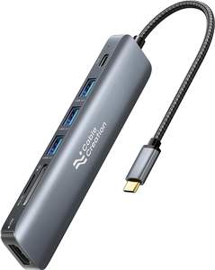 CableCreation 7-en-1 <span class=keywords><strong>USB</strong></span> <span class=keywords><strong>C</strong></span> Hub <span class=keywords><strong>Adaptateur</strong></span> multiport <span class=keywords><strong>vers</strong></span> <span class=keywords><strong>adaptateur</strong></span> <span class=keywords><strong>usb</strong></span> station d'accueil pour ordinateur portable hub <span class=keywords><strong>usb</strong></span>-<span class=keywords><strong>c</strong></span> - Product Image 1