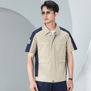 Camisa cómoda de seguridad de manga corta Diseño Ropa de trabajo de verano Camisas - Product Image 3