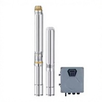 Pompe à eau submersible électrique multi-étages à moteur sans balais en acier inoxydable pour puits profond, faible pression, pour usage familial, OEM, directement de l'usine
