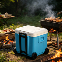 Glacière 30L avec roulettes - Grande capacité, isotherme, pour l'extérieur