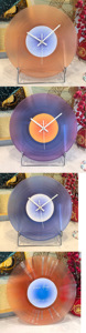 Creative Vinyl Record Sundial <strong>Clock</strong> <strong>with</strong> Transparent Jelly-<strong>colored</strong> Figurine Vinyl Watch - Product Image 2