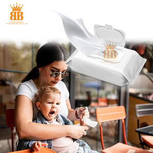 Bangbao Toallitas húmedas limpiadoras para bebés con logotipo personalizado 20 piezas Paquete pequeño y 80 piezas Paquete grande Materiales naturales - Product Image 2